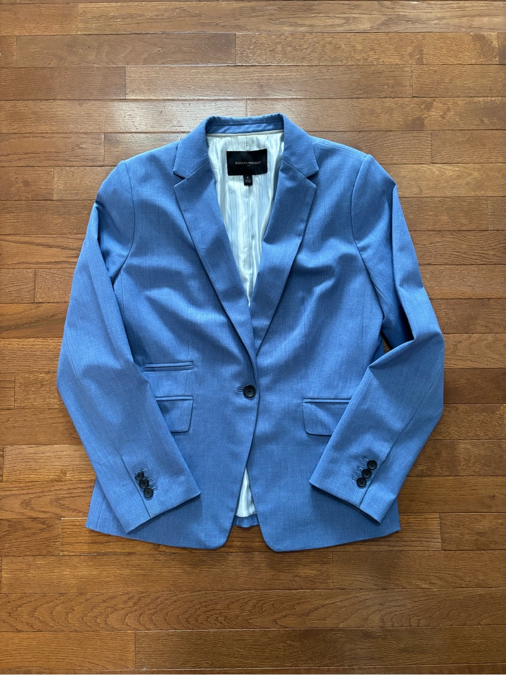 Banana Republic Sky Blue Single Button Blazer